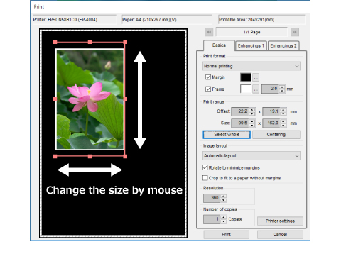 Interactively Resize the Print Area